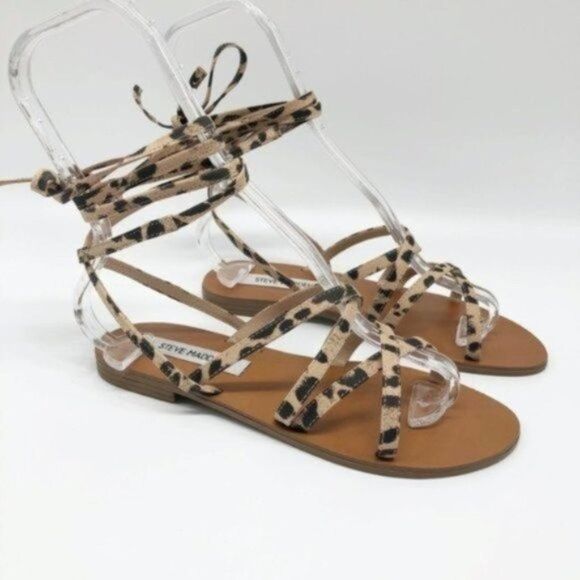 STEVE MADDEN Carmen Strappy Ankle Wrap Sandal - Picture 1 of 7